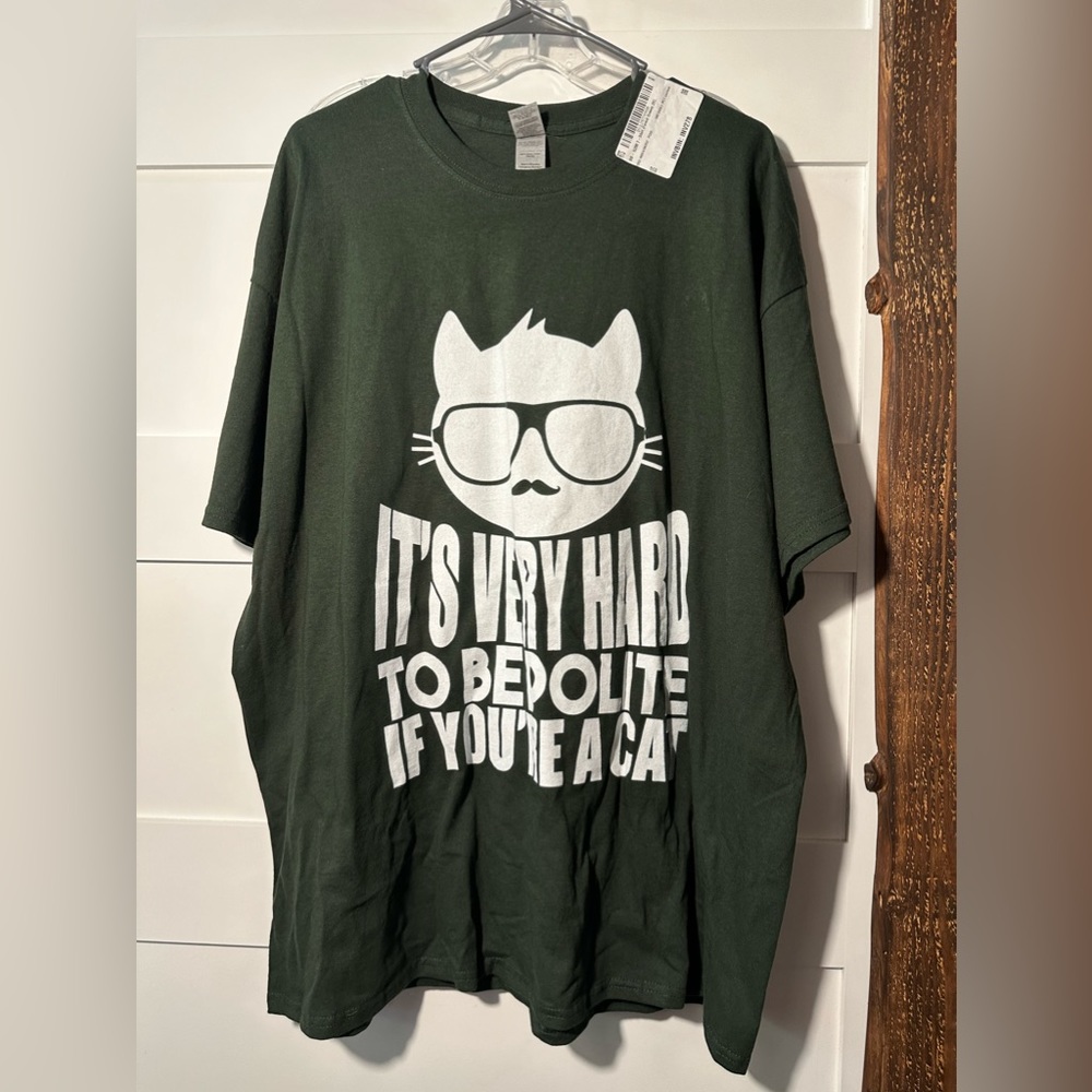 Men's Gildan Cat T-Shirt | Size 2XL | Ultra Cotton